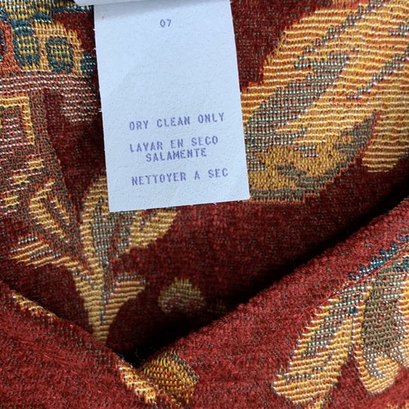 VINTAGE Lindsey Scott Blazer Wine Mauve Tapestry Floral Single Breasted Small - Picture 10 of 14